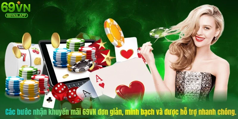  Các bước nhận khuyến mãi 69VN đơn giản, minh bạch và được hỗ trợ nhanh chóng.